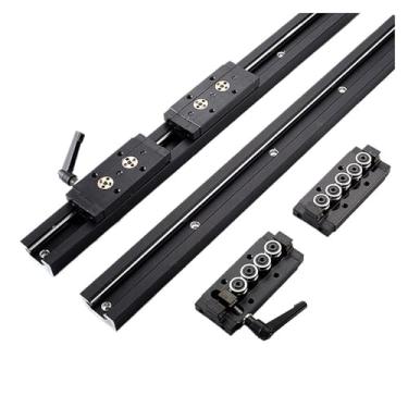 Imagem de SGR Trilho de rolo quadrado de alumínio 1 peça SGR15 1000 mm com 1 peça SGB15 3 rodas bloco deslizante guia linear de eixo duplo para máquina CNC (SGR15-1000mm SGB15-4)