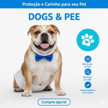 Imagem de Fralda para cachorro,Pet Macho ,M,G -12 unidades -Envio Imediato - Dog