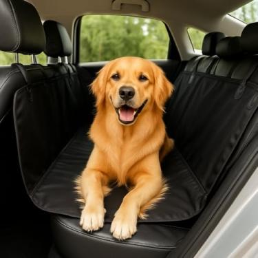 Imagem de Capa Protetora Impermeável para Banco de Carro, Tecido Reforçado Antiderrapante, Universal para Transporte de Pets, Dobrável, Preta