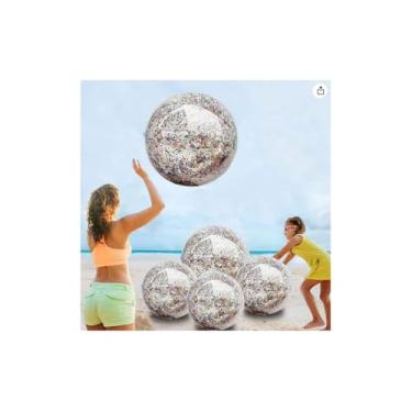 Imagem de Bola de Praia Inflável Colorida, PVC, 40cm Diâmetro, para Piscina e Lazer, Crianças Maiores de 2 Anos