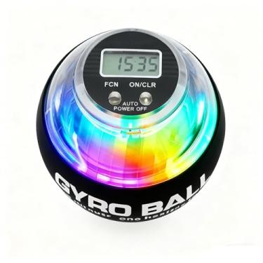 Imagem de Syncosphere Exercitador de mão com bola de torque – bola de giroscópio de partida automática com luzes LED, antebraço e treinador de força de aderência