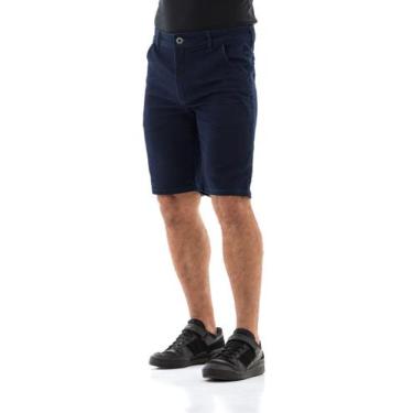 Imagem de Bermuda Jeans Masculina Arauto Confort Squash, Azul escuro, 48