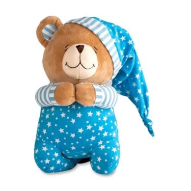 Imagem de Ursinho Que Reza Azul Urso De Pelucia