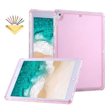 Imagem de Capa para iPad 9ª/8ª/7ª geração de 10,2 polegadas (2021/2020/2019) e iPad Air de 10,5 polegadas, 3ª geração 2019/iPad Pro 10,5 polegadas 2017, capa UUcovers transparente de TPU macio e capa traseira