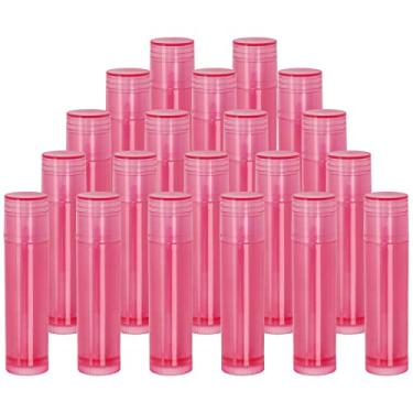 Imagem de Mini Skater 20 peças, 5,5 ml, batom translúcido, cosmético, vazio, brilho labial, bálsamo, tubo com tampas, recipiente para mulheres, ferramenta de maquiagem (rosa escuro)