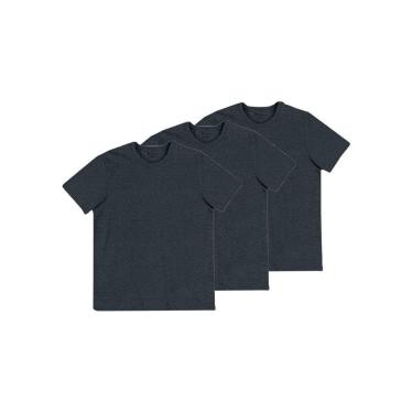 Imagem de Kit com 3 Camisetas Masculina Hering 201 Verde-Masculino