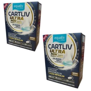 Imagem de Kit C/2 Cartliv Ultra Mdk Colágeno Equaliv C/60 Magnésio