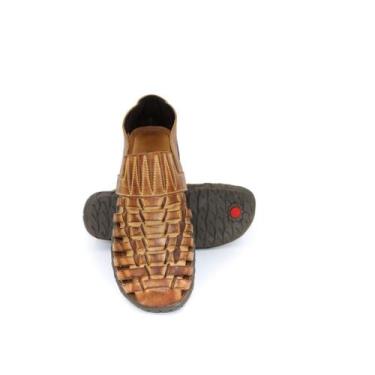 Imagem de Sandália Chinelo De Couro Masculino Avelã Florença - Pé Na Estrada, 40