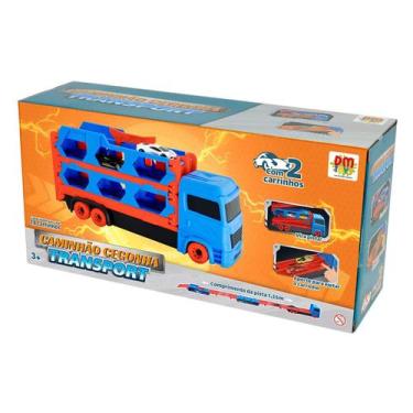 Imagem de Caminhão Cegonha de Fricção com 2 Carrinhos - DM Toys