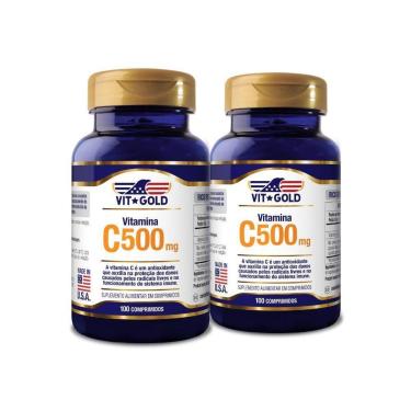 Imagem de Vitamina C 500 mg Vitgold Kit 2x 100 comp-Unissex