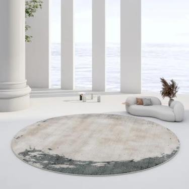 Imagem de Tapetes redondos de pelúcia estilo para decoração de quarto, tapetes para sala de estar, tapete macio para casa, carpete grosso e fofo (tamanho personalizável/16)