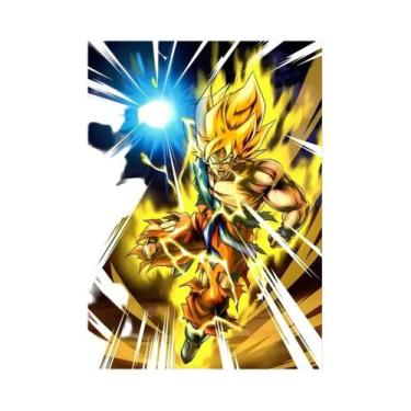 Imagem de Pintura Em Diamante 5D DIY Bordado De Mosaico De Goku Saiyajin Dragon 