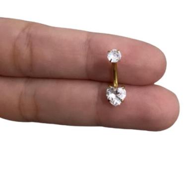 Imagem de Piercing Umbigo Aço Cirúrgico Com Zircônia Cristal Ou Intimo - RaraSte