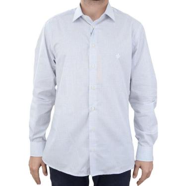 Imagem de Camisa Masculina Dudalina ML Slim Xadrez Azul Claro - 530427-Masculino
