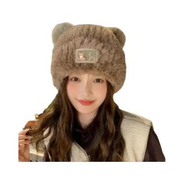 Imagem de Gorro De Lã Tricotado Com Orelhas De Gato, Bonito E Popular Para O Inv