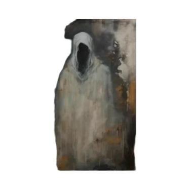 Imagem de Pintura Em Tela De Arte Gótica Sombria: Palhaço, Fantasma, Boneca E Br