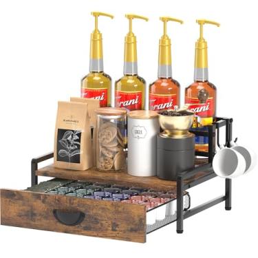 Imagem de Organizador de rack de xarope de café, suporte de garrafa de xarope para barra de café, M-KTL72B1