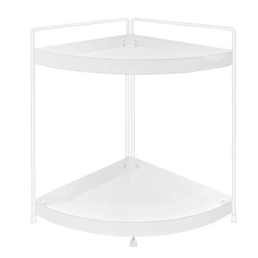 Imagem de Lvssci Prateleira de Canto de 2 Camadas, Organizador de Cozinha, Banheiro, Maquiagem, Bancada Cosmética, Organização e Armazenamento, Multiuso