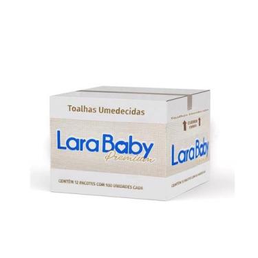 Imagem de Caixa Fechada Com 24 Pacotes De Toalha Umedecida Lara Baby Total 2400 