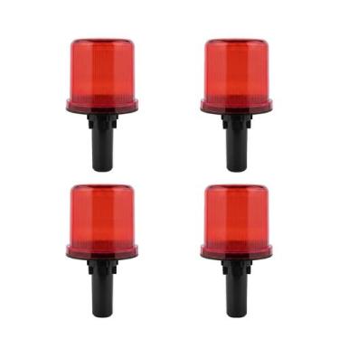 Imagem de Sinalizador Solar Viario Kit 4 Uni Estrada Rodovia Cone Aviso Rua Aler