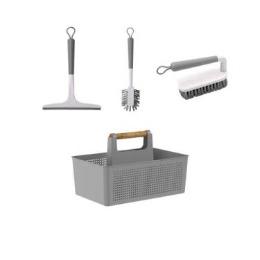 Imagem de Kit Limpeza para Lavanderia Multiuso Chumbo 4 Peças - OU