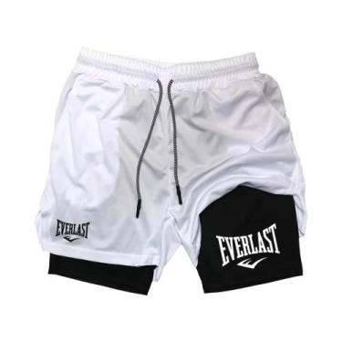 Imagem de Shorts De Corrida 2 Em 1 Masculinos, Roupa Esportiva De Camada Dupla, 