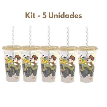 Imagem de Kit Festa Lembrancinha Copo Refri Mickey Safari Aniversário 500mL Plas
