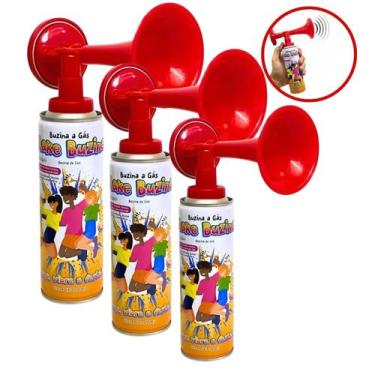 Imagem de Kit 3 Buzinas Portáteis a Gás Para Festas e Torcida - Arts