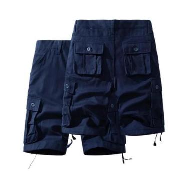 Imagem de Bermudas Táticas Masculinas De Algodão, Calças Casuais Para Esportes, 