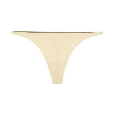 Imagem de Calcinhas G-String Femininas De Seda Gelada Sem Costura Com Cintura Em