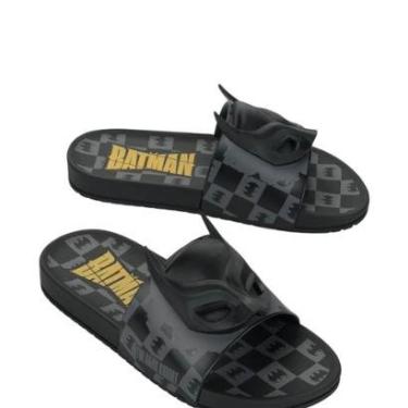 Imagem de Chinelo Slide Infantil Masculino Grendene Batman 23033 Preto-Masculino