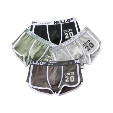 Imagem de Cuecas Boxer Masculinas De Algodão 1/3/4 Pacote Sexy Confortáveis Para