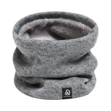 Imagem de Cachecol Unissex De Inverno Em Pelúcia Tipo Cashmere, Máscara Facial C