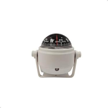 Imagem de 376 Bússola Náutica Sobrepor Branca Pvc Led 86x62x74mm - Kamel