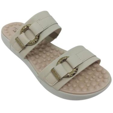 Imagem de Chinelo Modare Feminino Palmilha Esferas Napa Floather, Creme, 35
