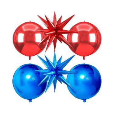 Imagem de Balões De Folha Em Forma De Estrela Explosiva 4D De 22 Polegadas, 6 Pe
