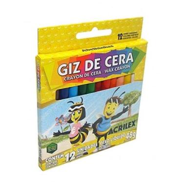 Imagem de Gizão de Cera 12 Cores Acrilex Ref. 09111 Gizao de Cera 12 Cores Acril