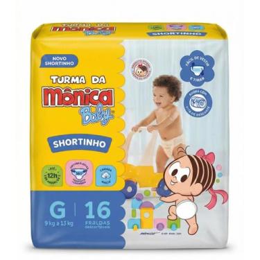 Imagem de Fralda Turma da Mônica Baby Shortinho G 16 Un - 9 a 13kg