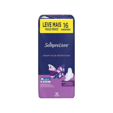 Imagem de Absorvente Sempre Livre Adapt Plus Noite e Dia - com Abas 16 Unidades,
