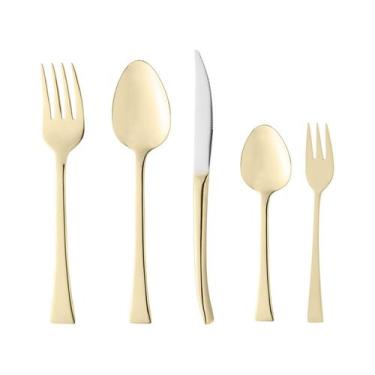 Imagem de Faqueiro 30pc aco inox berna dourado - Wolff, Dourado, 30 peças