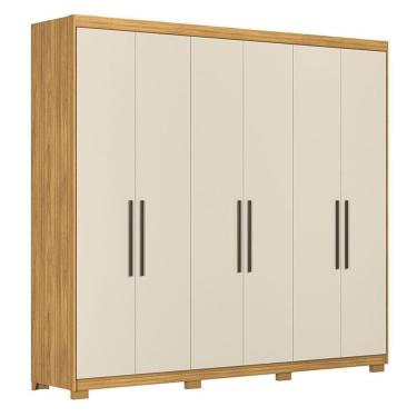 Imagem de Guarda Roupa Casal Venice 62780PE Cinamon Touch Off White com Pés - Demóbile