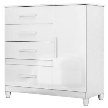 Imagem de Cômoda Sapateira Infantil Vênus Branco Flex com Pés - Moval