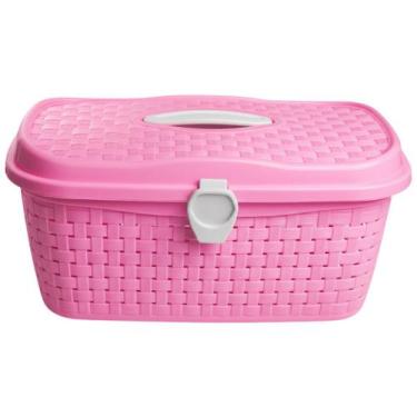 Imagem de Maleta Rattan Frasqueira Infantil Rosa - Giotto