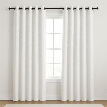 Imagem de Cortina Blackout para Quarto 300x220CM Tecido Linho 100% Bloqueio de L