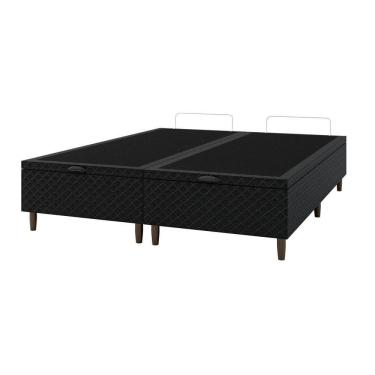Imagem de Base Para Cama Box Baú Bipartido Odin Umaflex Preto