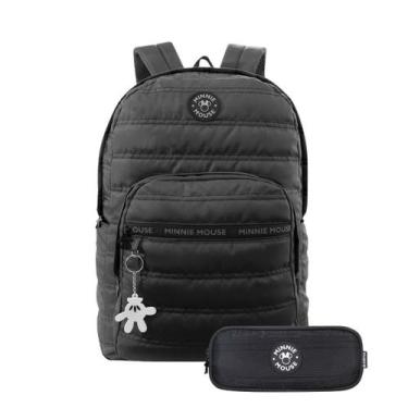 Imagem de Kit Mochila Costas Minnie Mouse Escolar Estojo Duplo Juvenil - Xeryus,