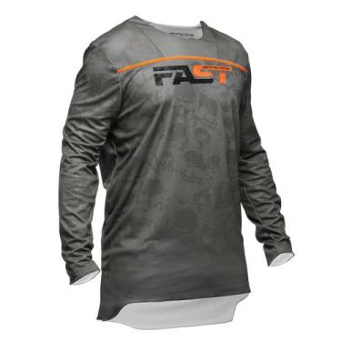Imagem de Camisa de Motocross Infantil camiseta Pro Tork Fast, Cinza, Laranja, 1