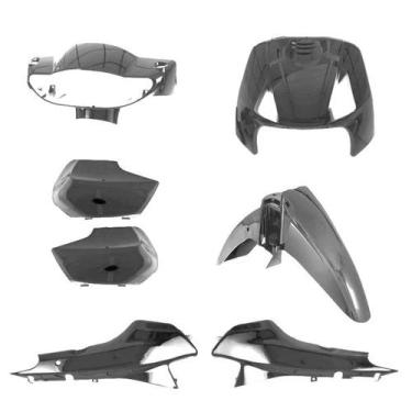 Imagem de Kit Carenagem 5 Peças Cromo Forte Moto Honda Biz 100 1998 1999 2000 20
