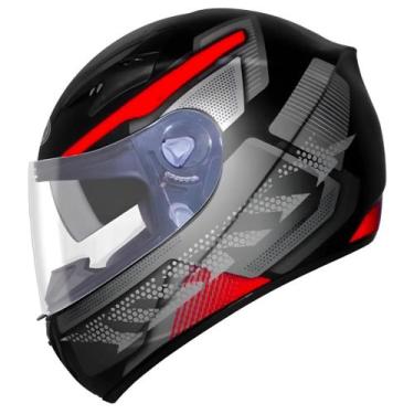 Imagem de Capacete Fechado EBF X Troy Com óculos interno Furious Cor:Preto Com V