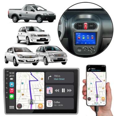 Imagem de Kit Multimidia Carplay 9 Pol Corsa Montana 2002 a 2012 MP5 Comando De 